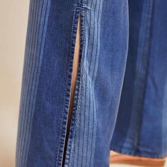 Anthropologie Cloth Stone Laney Chambray Jumpsuit - Picture 5 of 6